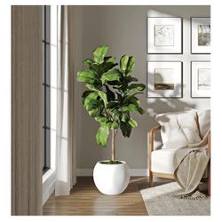 Round Fiberstone Planter