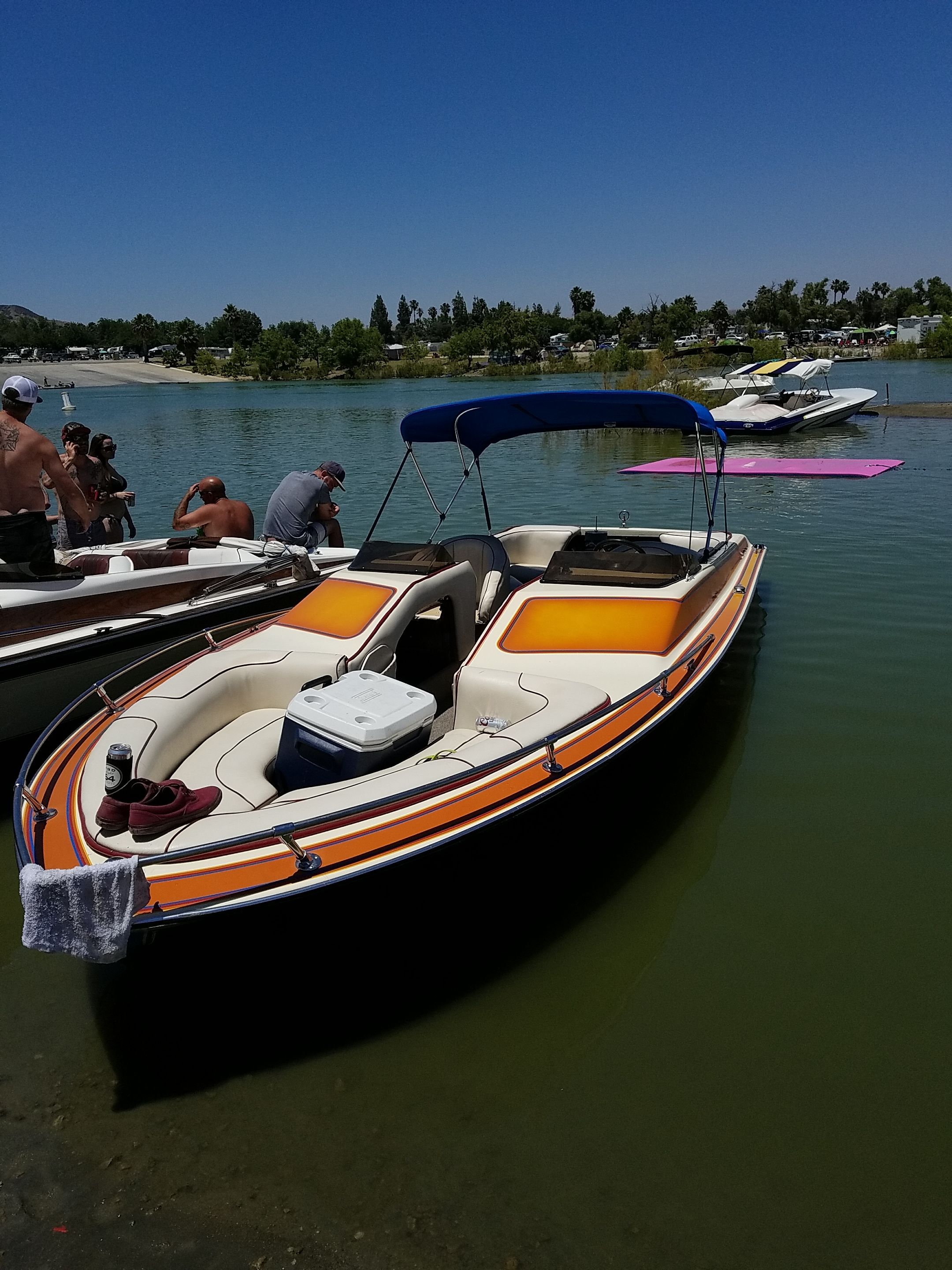 1989 21ft bahner open bow jet boat