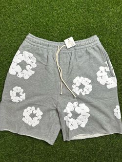 Denim Tears The Cotton Wreath Shorts GREY