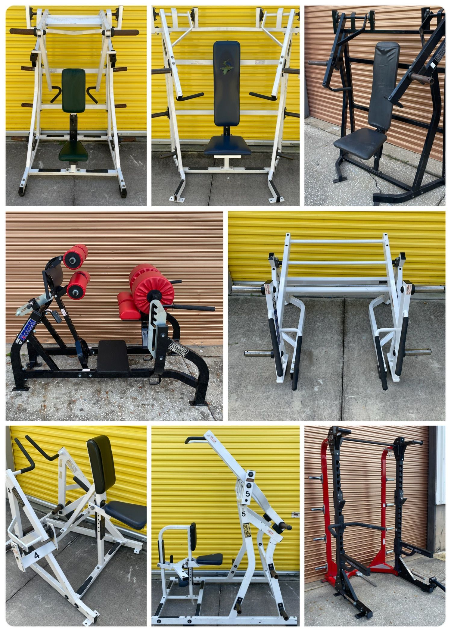 Gym Fitness Dumbbell Olympic Weight Plate Bar Power Squat Rack Bench Extension Chest Rower Rogue Treadmill Bike Functional Trainer