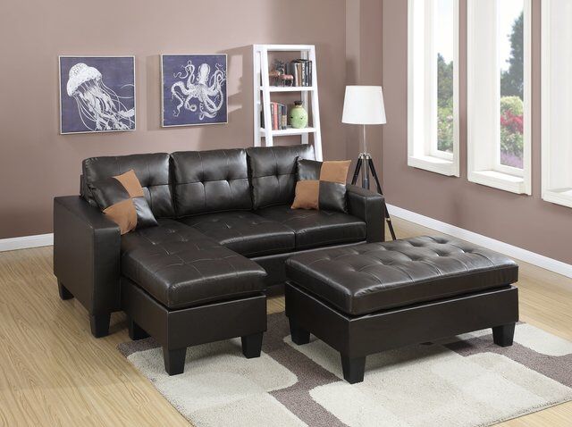 Swain Sectional Sofá w/ large ottoman