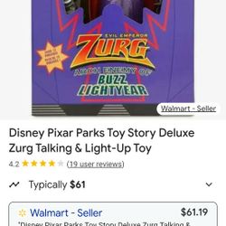 New In Box Interactive Zurg Toy story 