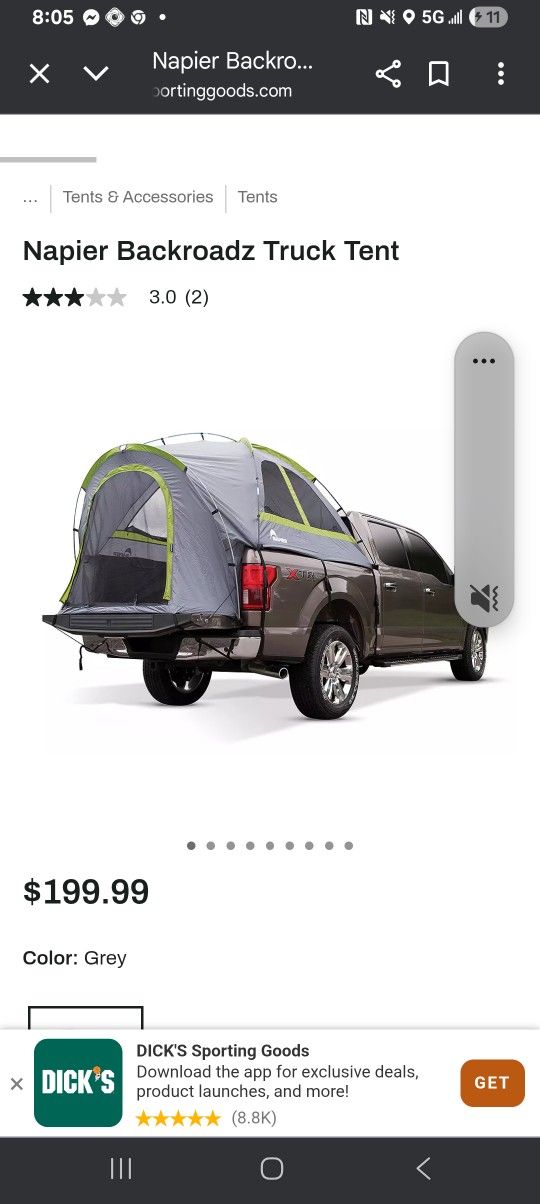 Brand New Tent For Pickup Truck