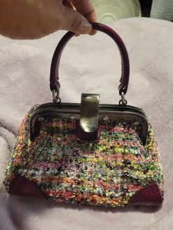 Patricia Nash Conselice Boucle Woven Crossbody Bag, Read Description