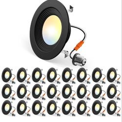 (Brand New in Box) 
Amico 24 Pack 4 inch 5CCT LED Recessed Lighting, Dimmable, 8.5W=60W, 650LM, 2700K/3000K/4000K/5000K/6000K Selectable, Retrofit Can