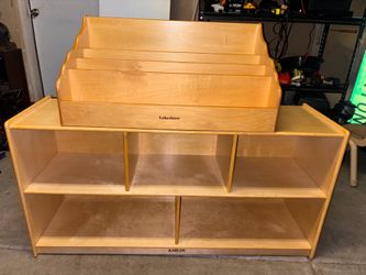 Lakeshore cubbies and bookshelf