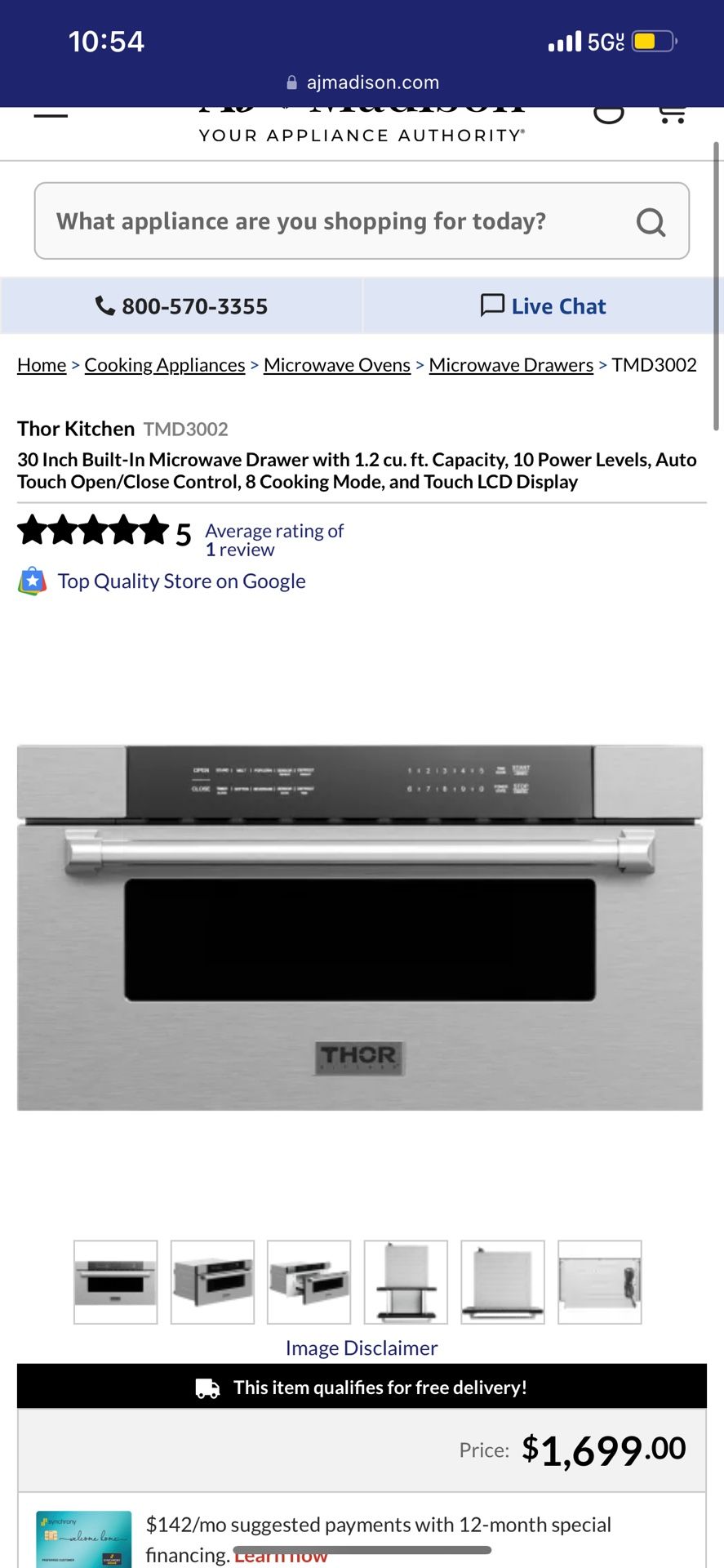 New 30’ Microwave Drawer