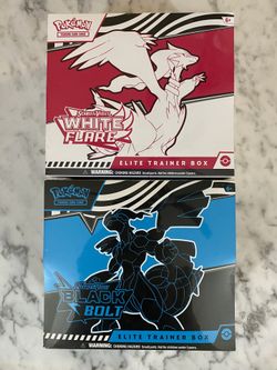 Lot Of 2 Black Bolt & White Flare ETB Elite Trainer Box Sealed 