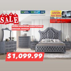 4pcs Queen Bedroom Set 
