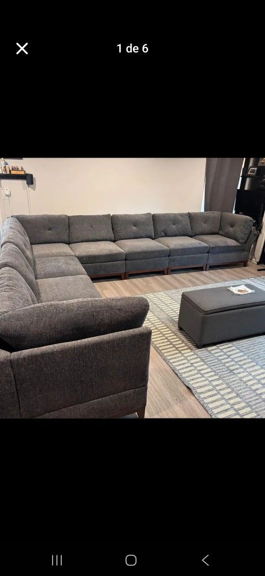 Brand New Modular Set Ash Chenille 8 Pcs $1599