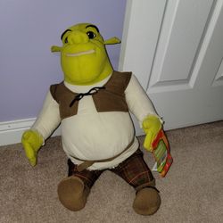 Vintage 2004 Jumbo Shrek Plush Hasbro DreamWorks Jumbo