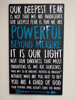 Original “Powerful Beyond Measure” Wall Art