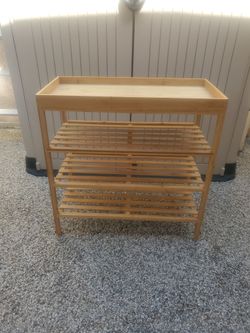 Bamboo shoe rackBamboo shoe rack