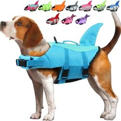 EMUST Large Dog Life Jacket, Pet Life Vests for Swimming, Small/Medium/Large Dog Flotation Vest with Rescue Handle for Water at Pool, Beach, Boating (