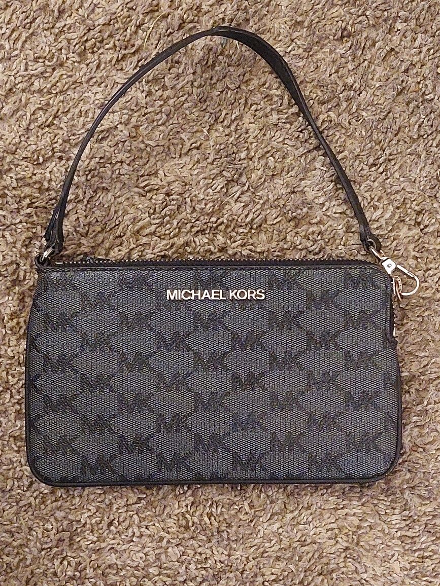MICHAEL KORS Women's Jet Set MK Signature Clutch Wristlet Wallet