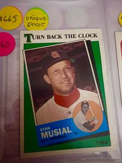 1988 Topps - Turn Back The Clock Stan Musial #665 Collector's Edition (Tiffany) extremely rare and a really sought after card
