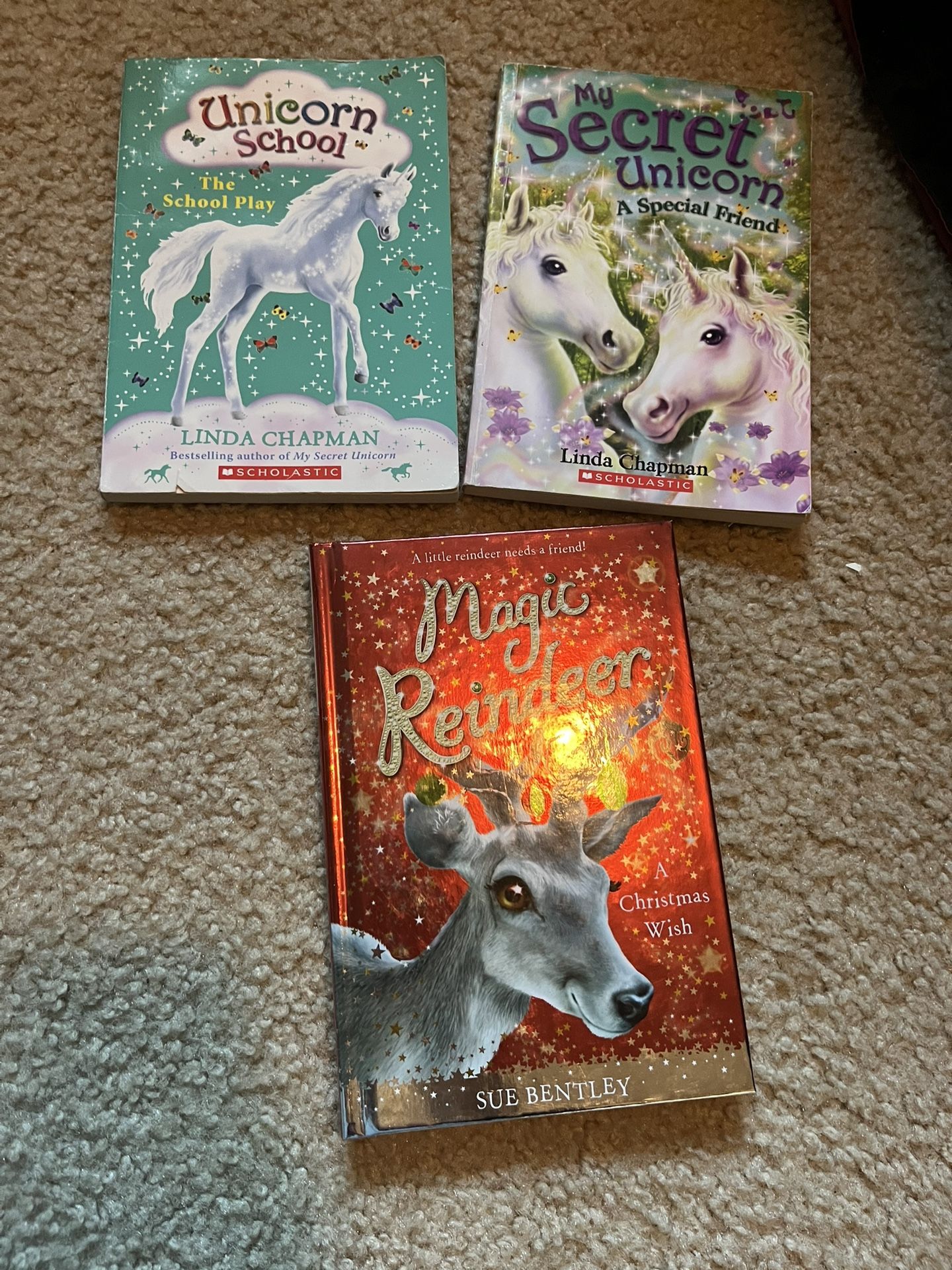 3 Kids Unicorn/Reindeer Books