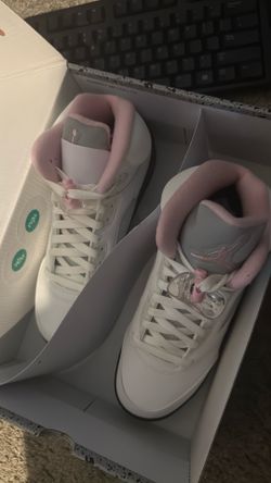 White, Pink, Gray & Black Jordan 5s Brand New 6Y