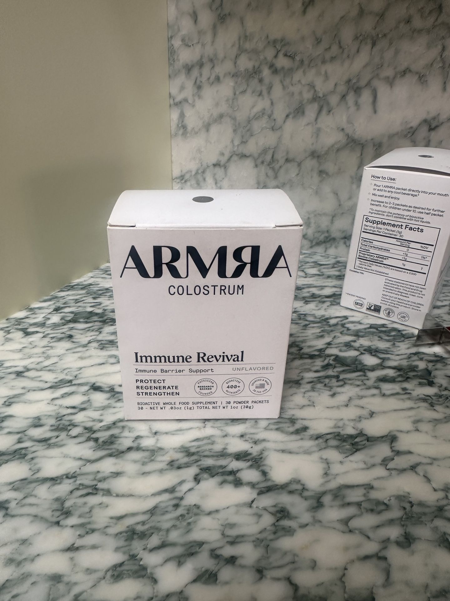 ARMRA, Colostrum Superfood Supplement – Immune Revival, Immune Health & Gut Support, Protects 15 Powder Packets