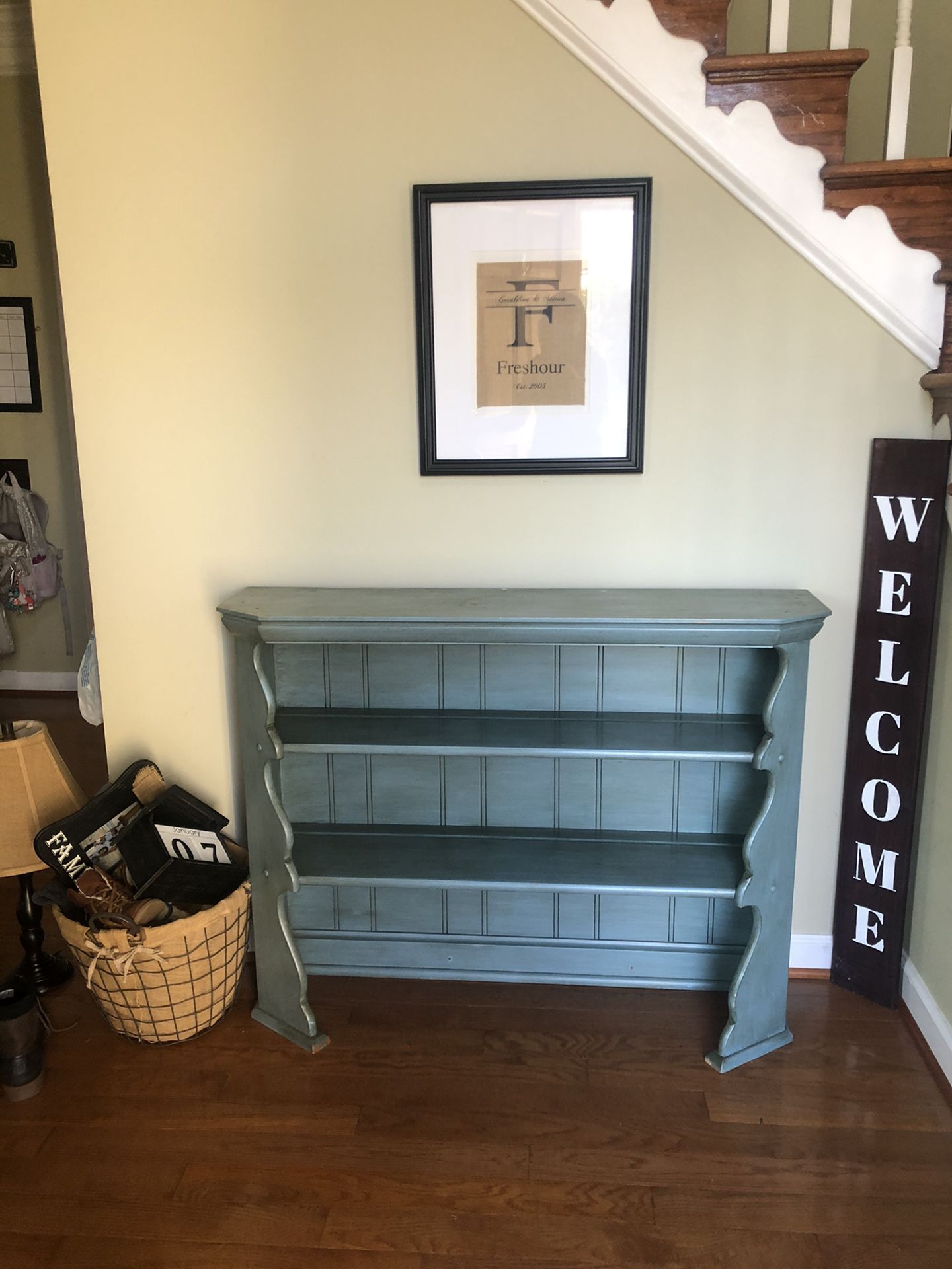 Vintage bookcase or console table/entryway table