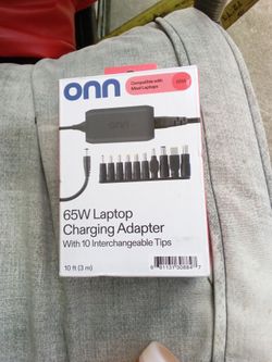 65w Laptop Charging Adapter with 10 interchangeable tips compatible with most acer, asus, Dell, hp, Lenovo, Samsung Toshiba and other laptop brands