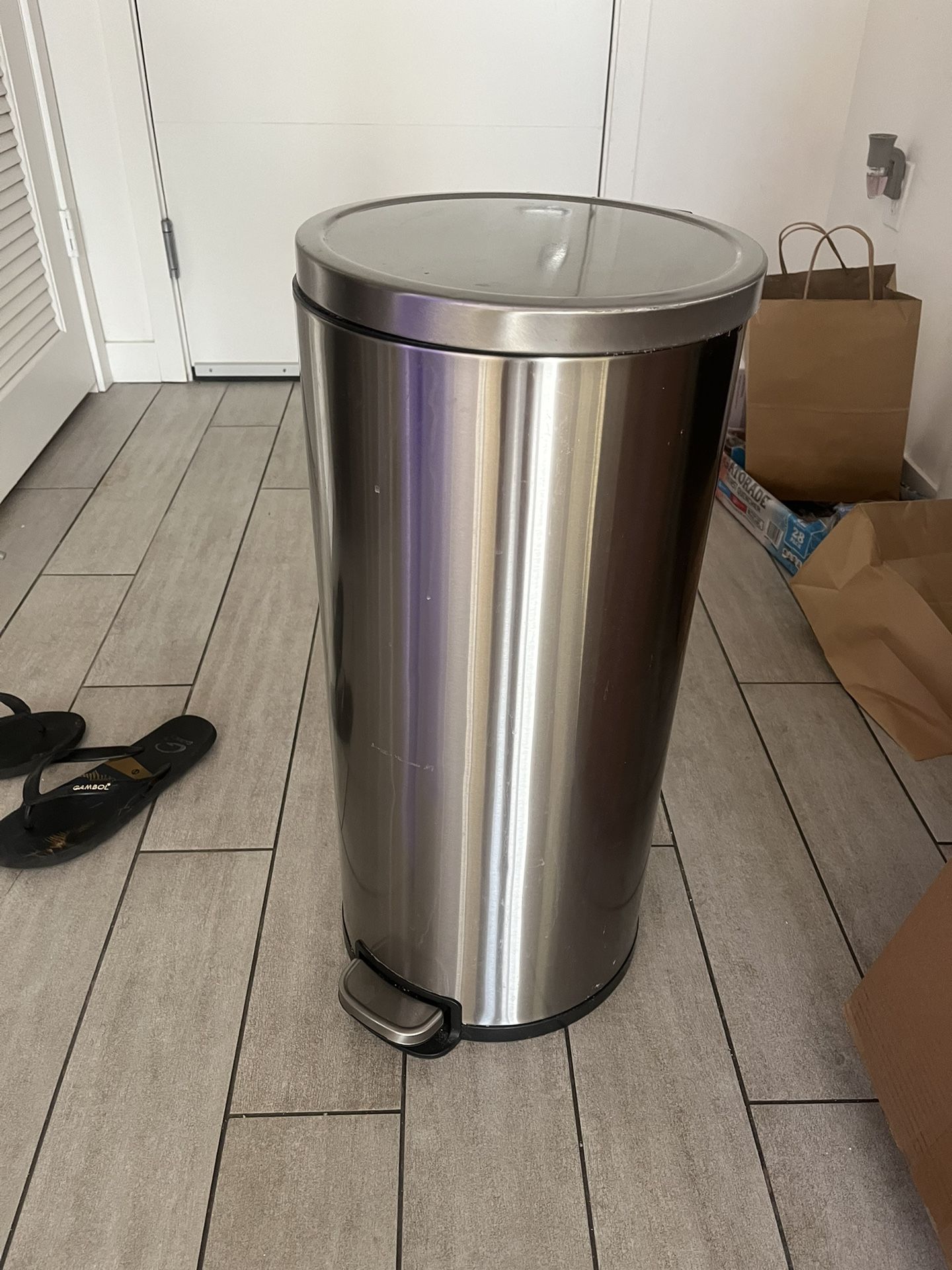 Kitchen Trash Can Stainless Steel