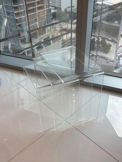 CB2 Acrylic Nesting Tables - 3 Pieces