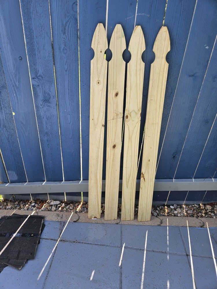 3/4 in. x 3-1/2 in. x 4 ft. Pressure-Treated Pine French Gothic Fence Picket