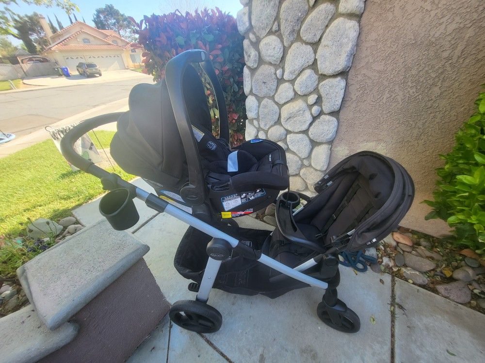 Double Stroller, Carseat, Base, 