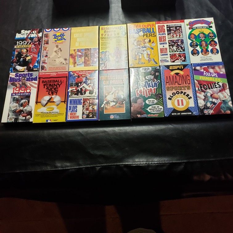 NfL Football/ MLB baseball Vhs Tapes (BLOOPERS)