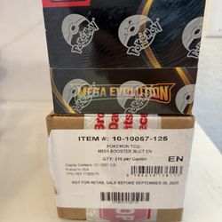 Mega Evolution Booster Box Case (6 Booster Boxes Per) - New/Sealed Pokemon Cards