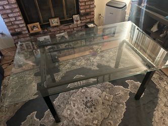 Glass table and 4 chairs