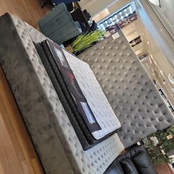 $5 Down Velvet Bed Frame W/ Storage 