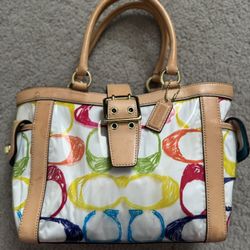 Coach Limited Edition Signature Scribble Boxy Tote