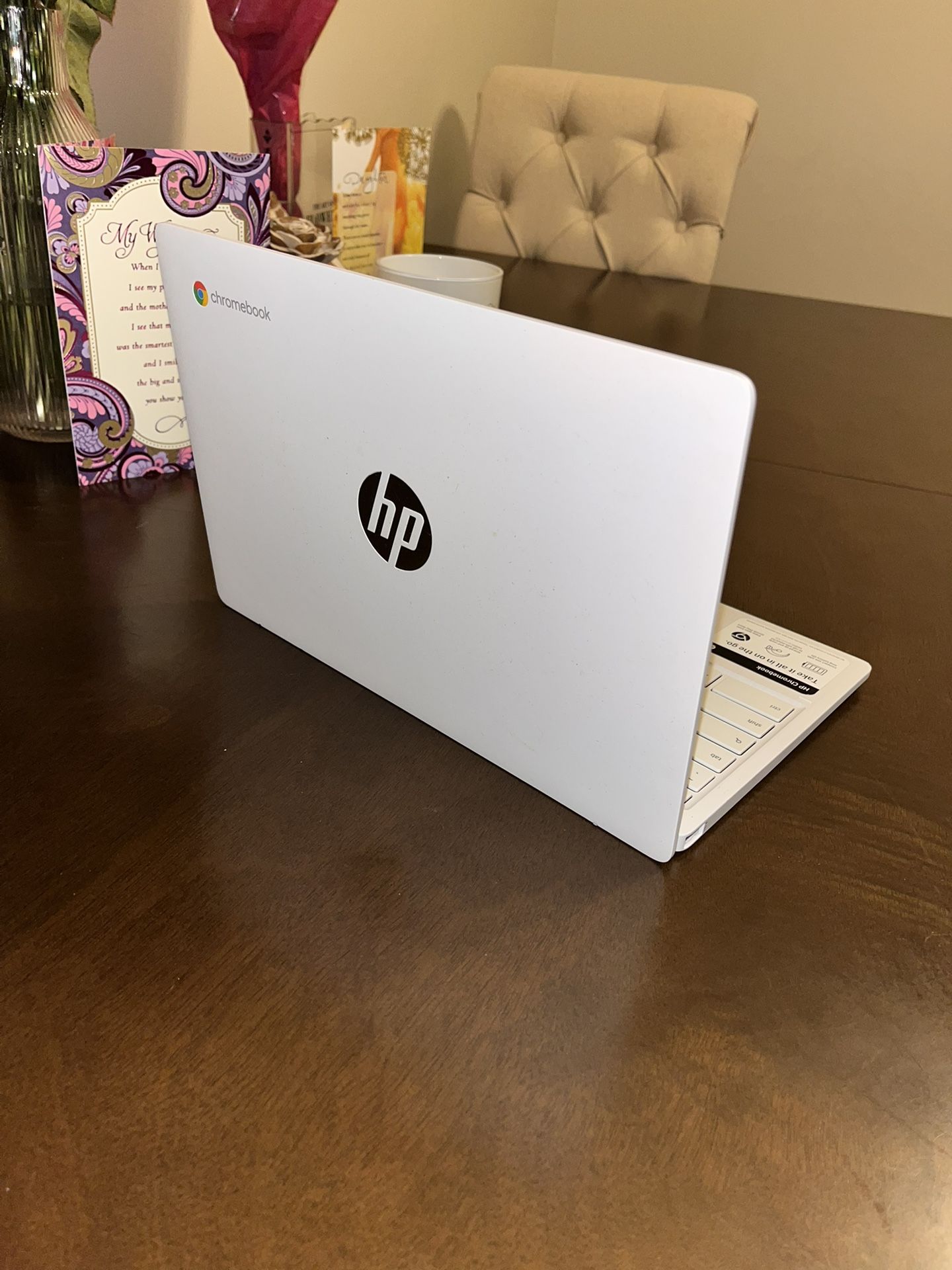 White HP Chromebook 11-inch 