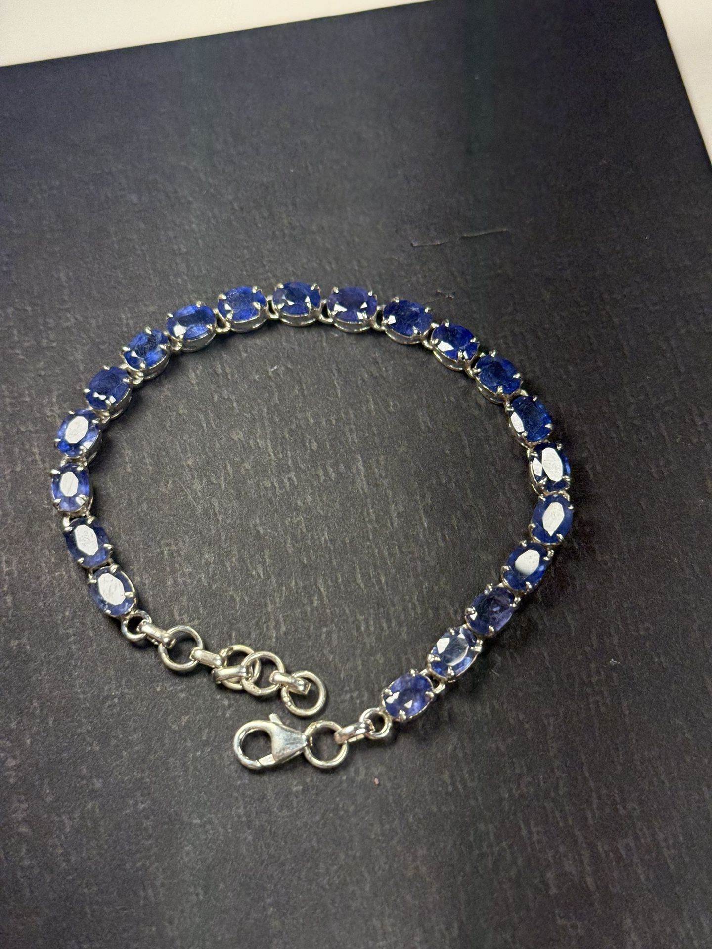 Handmade Tanzanite Bracelet 925 Silver – 8.5”