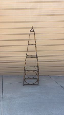 Vintage metal bamboo shelf