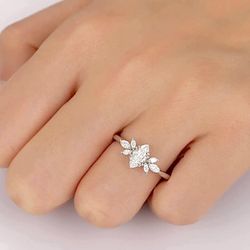 NEW! 1CTW. Marquise Cut Vintage Style, Certified Lab Grown Moissanite Diamond Promise Ring, Please See Details 🌹