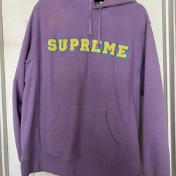 Supreme Cord Collegiate Logo Hoodie SS18