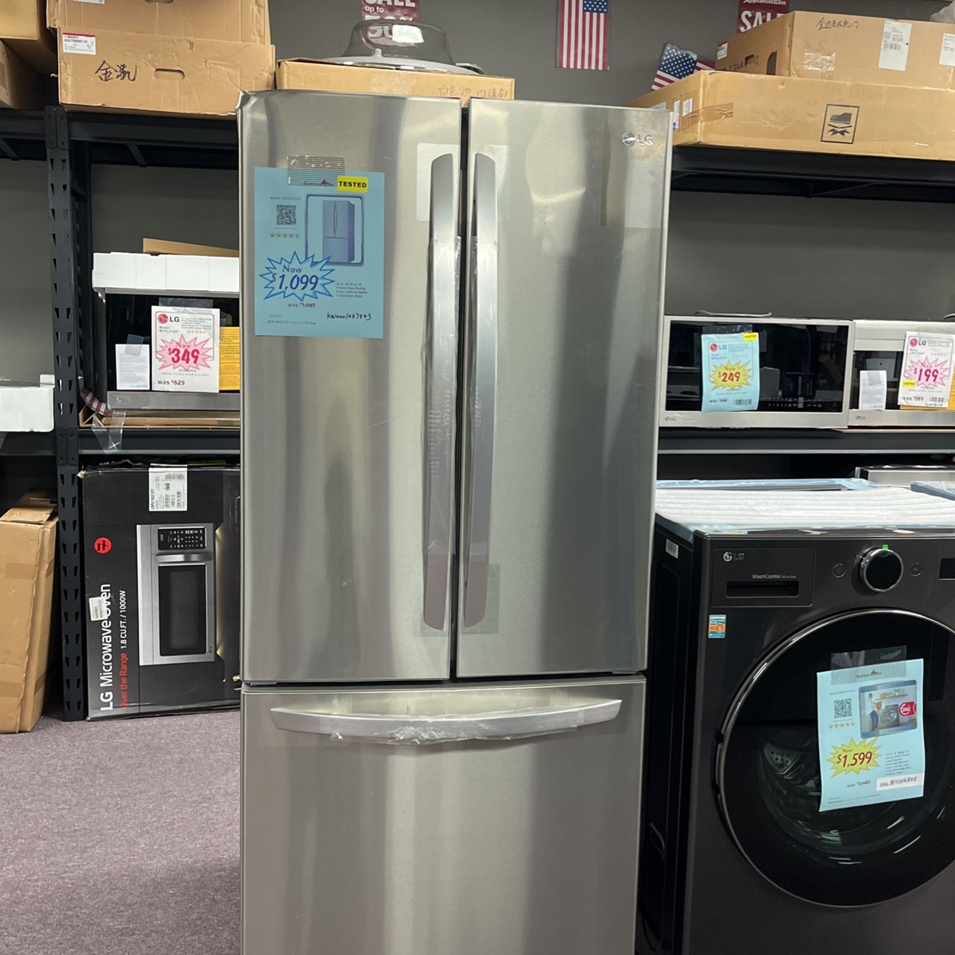 Refrigerator Lg 30” Inches New Open Box And 1 Year Warranty
