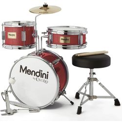 RED Mendini By Cecilio Kids Drum Set