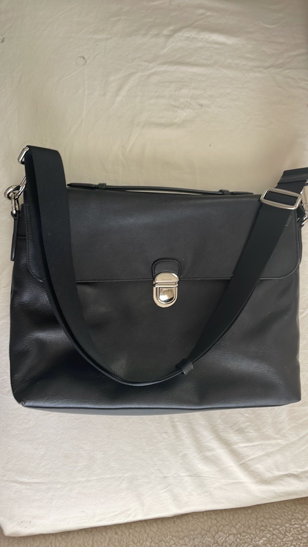 Coach Messenger Black Leather Unisex Bag