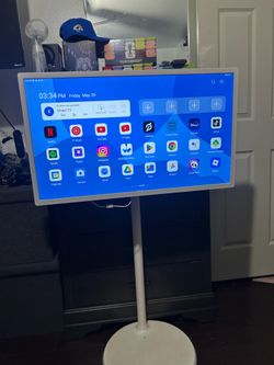 Portable TV on wheels  screen