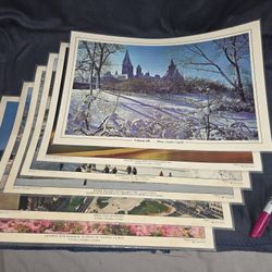Vintage Placemat Set Of 6, Canadian Landmarks And Historical Places