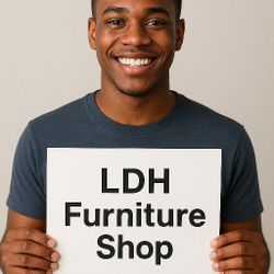 Navy Blue Sectional w Nailhead Trim & Pillows 