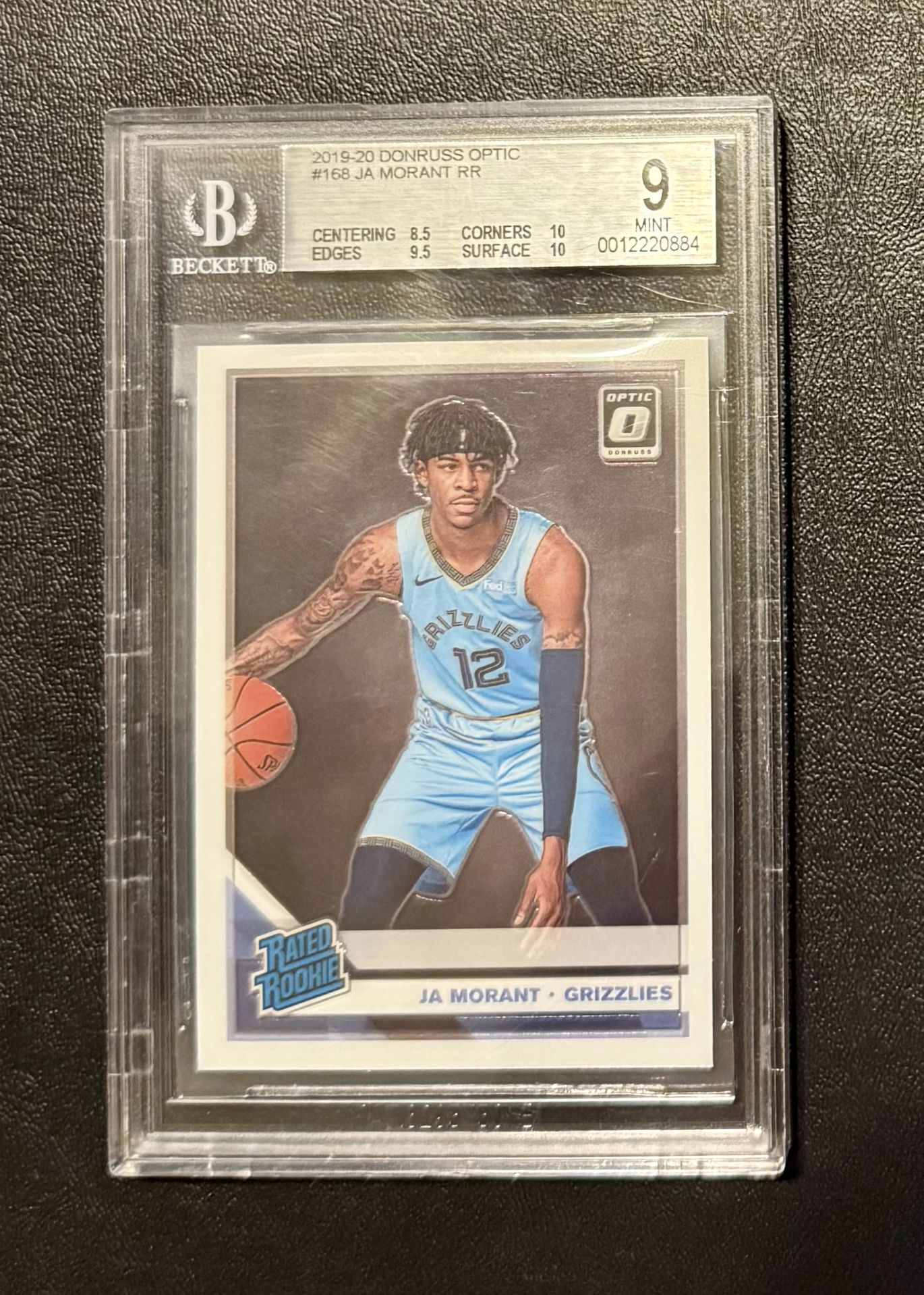 2019-20 Donruss Optic JA MORANT Rated Rookie #168 RC BGS 9 Grizzlies 2 10s