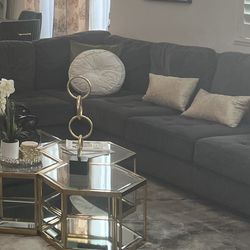 Tufted Grey Couch/Sectional 