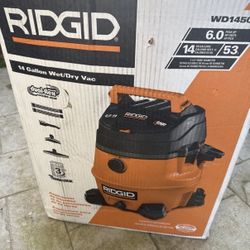 RIDGID Vacuum W/ Fine Dust Filter Locking Hose Accessories 14Gallon 6.0-Peak NEW