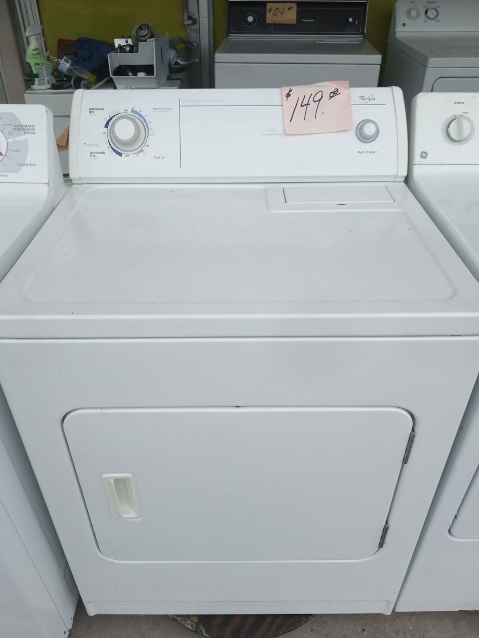 Whirlpool Dryer white ex large heavy duty excellent condition . Warranty . Delivery available . 2203 Fowler st. Ft. Myers 33901