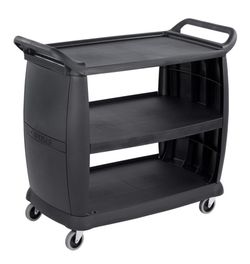 Shelf Oversized Black Utility Cart